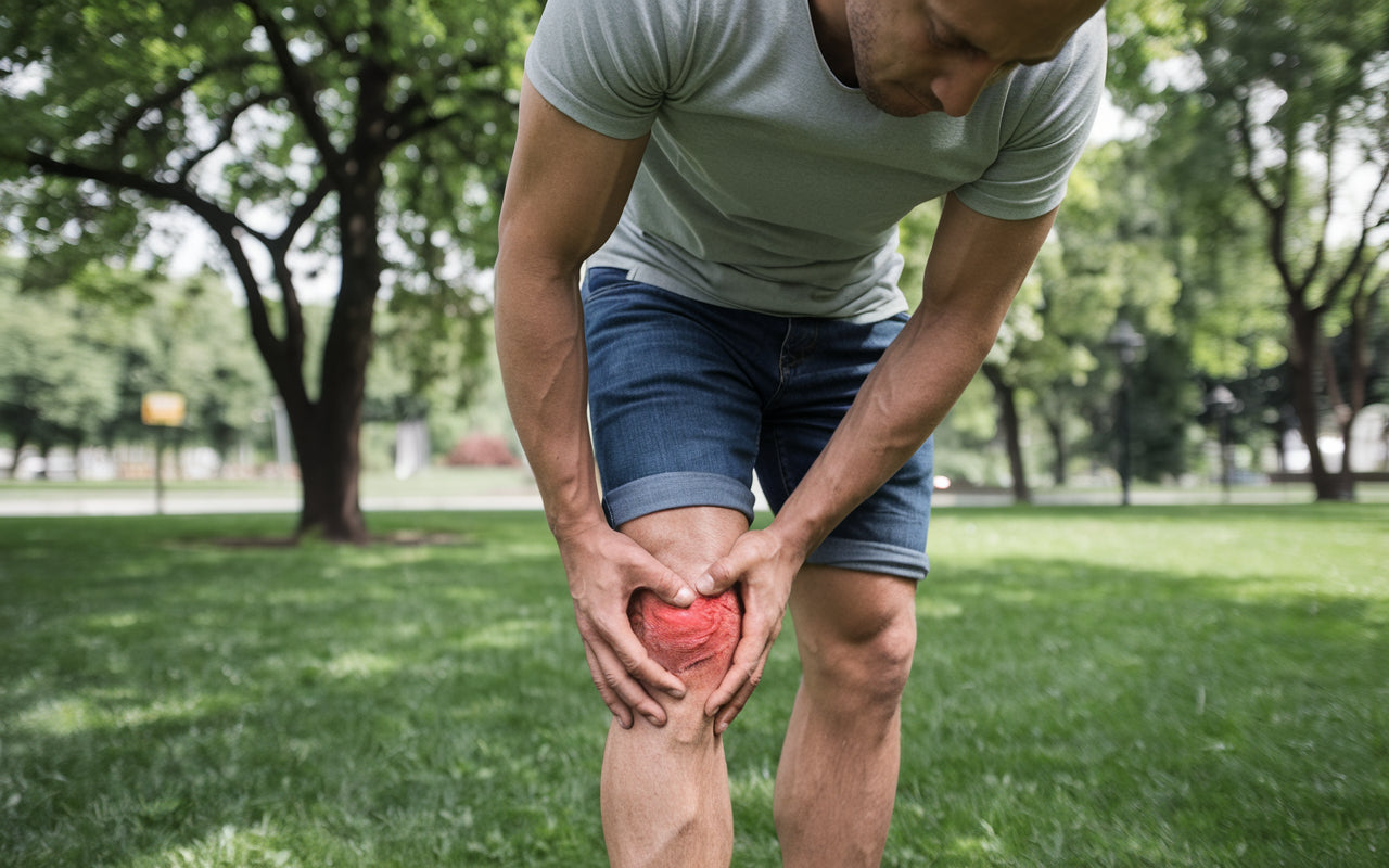 även känd som en knäkontusion