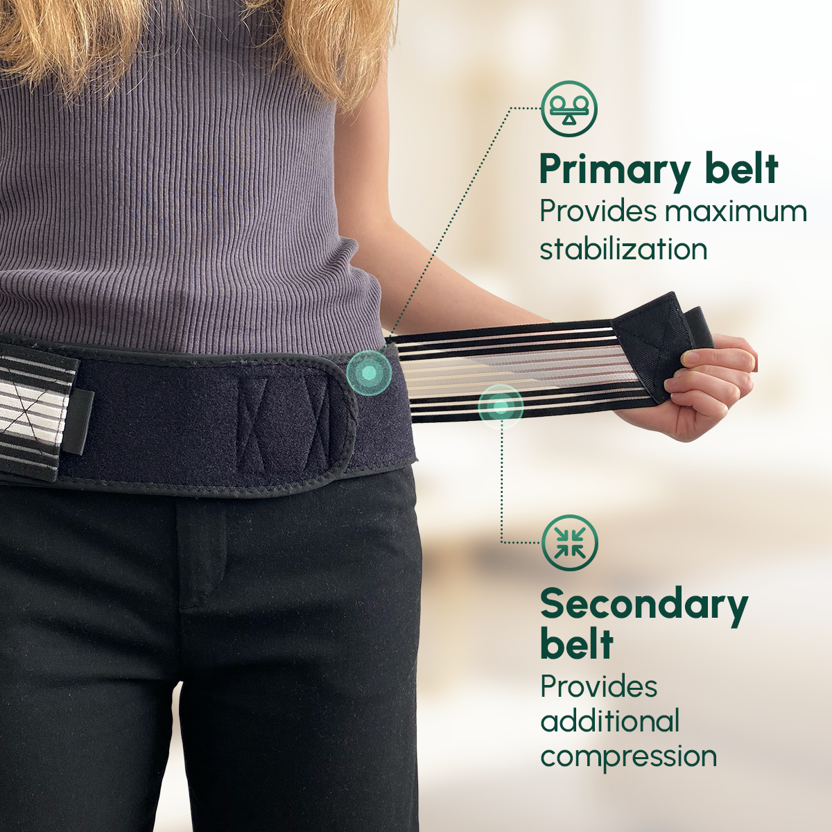 BackRelief Plus™ Double Compression Back Relief Belt