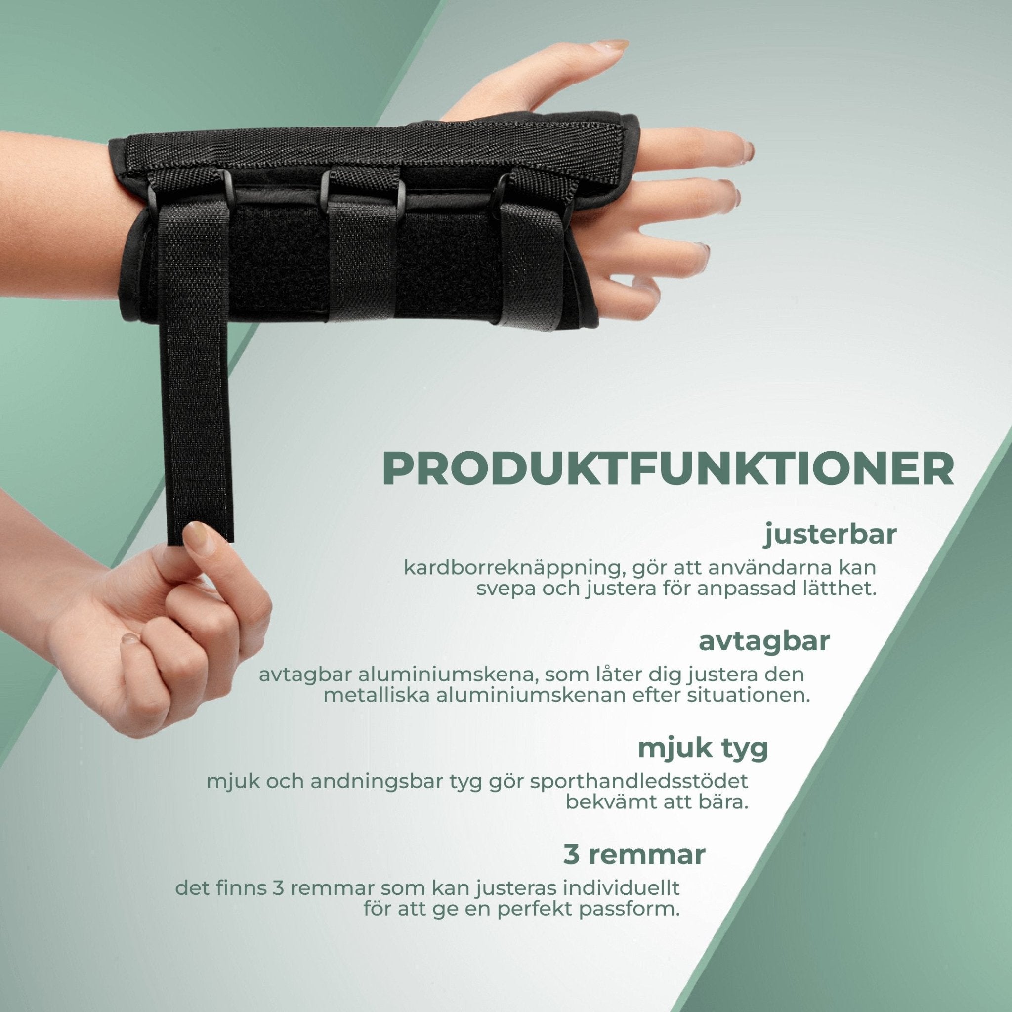 Handledsskydd med Skena för Karpaltunnelsyndrom - Komforten